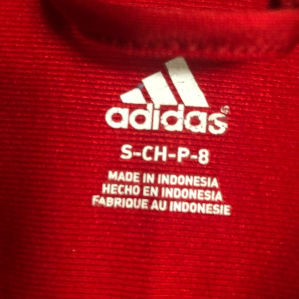 ADIDAS‎ Red/Black kids Jacket Sz S-CH. - Picture 5 of 5